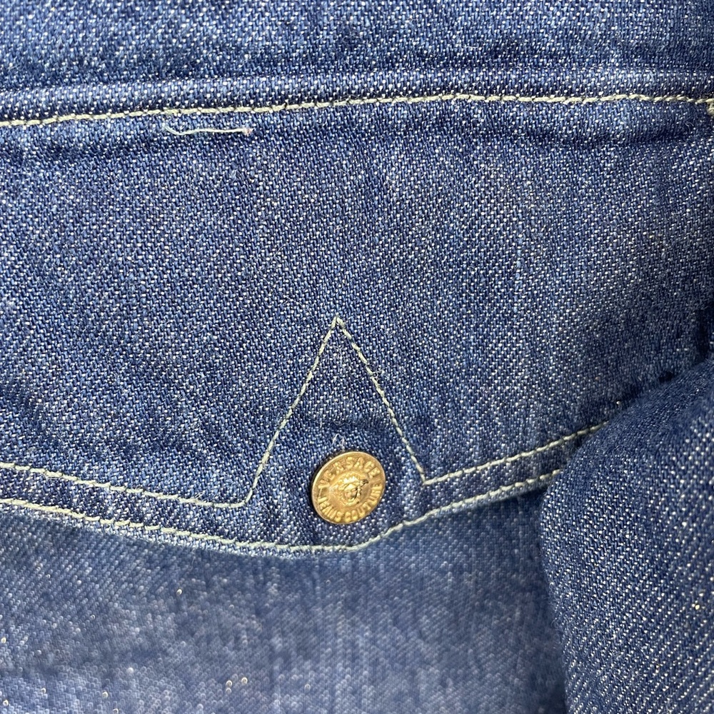 VINTAGE VERSACE JEAN COUTURE ITTIERRE Men’s Denim Jean Shirt Size M - Picture 6 of 14